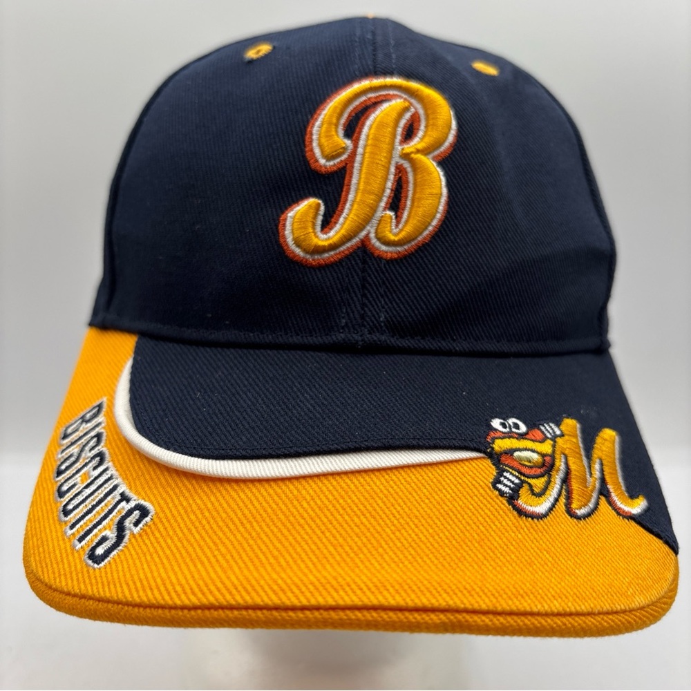 Montgomery Biscuits MiLB 47 Brand Adjustable Blue Yellow Embroidered Hat OSFM